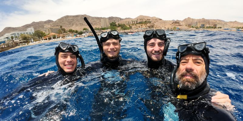 Level 1 freediving course – international Apnea International certification up to 20 meters, Eilat